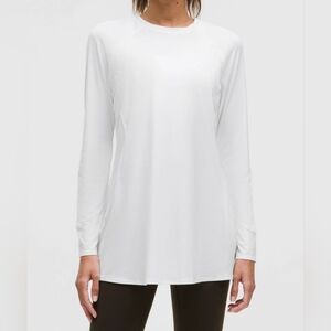 Lululemon Abrasion-Resistant High-Coverage Long- Sleeve Shirt White Size 8